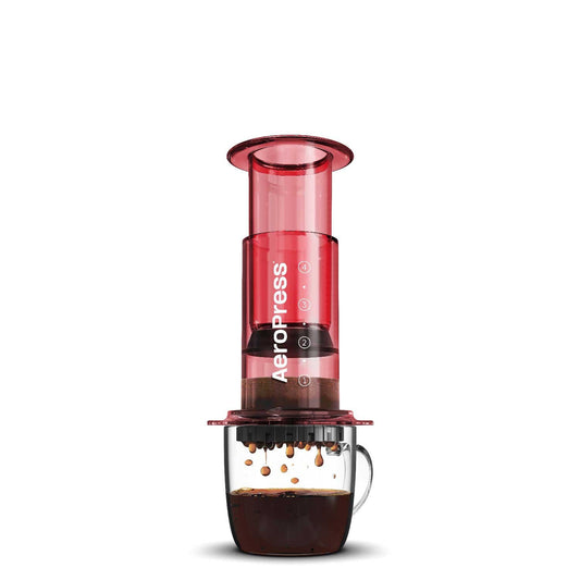 AeroPress Clear Coffee Maker - Red