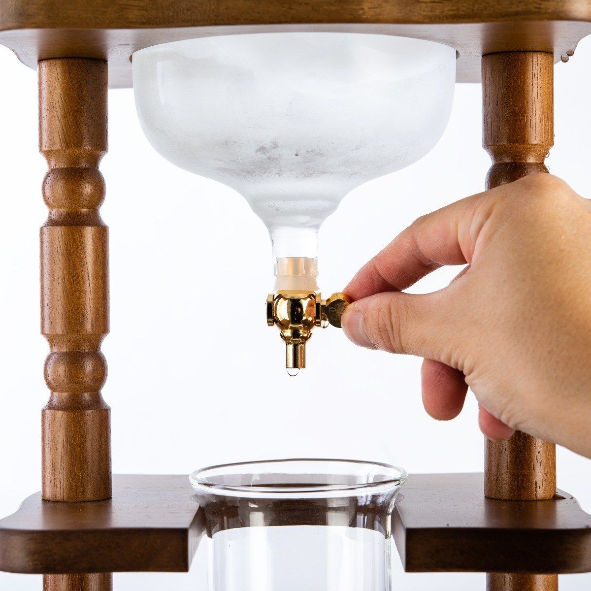 YAMA 6-8 CUP COLD DRIP MAKER STRAIGHT WOOD FRAME (32OZ)